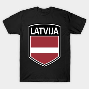 Flag Shield - Latvija T-Shirt